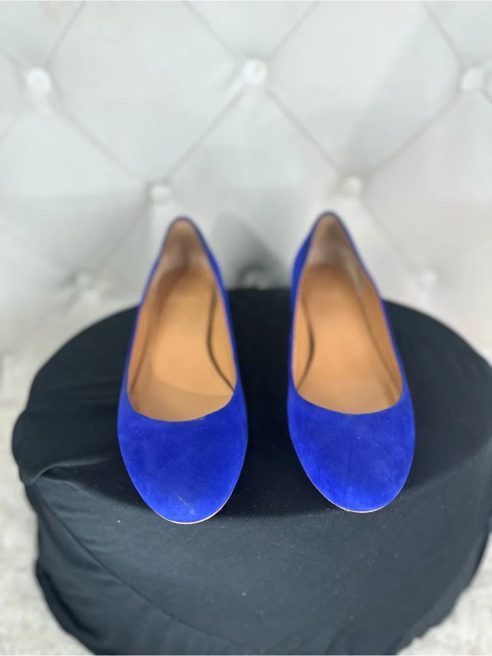 J. Crew Women's Suede Ballet Flats in Cobalt Blue